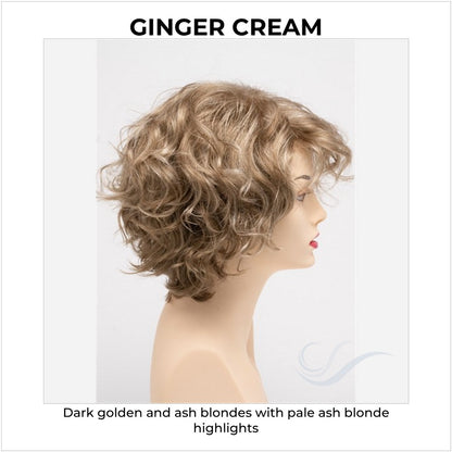 Suzi by Envy in Ginger Cream-Dark golden and ash blondes with pale ash blonde highlights