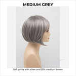 Load image into Gallery viewer, Tandi By Envy in Medium Grey-Soft white with silver and 20% medium brown

