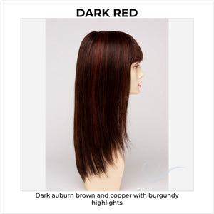 Taryn By Envy in Dark Red-Dark auburn brown and copper with burgundy highlights