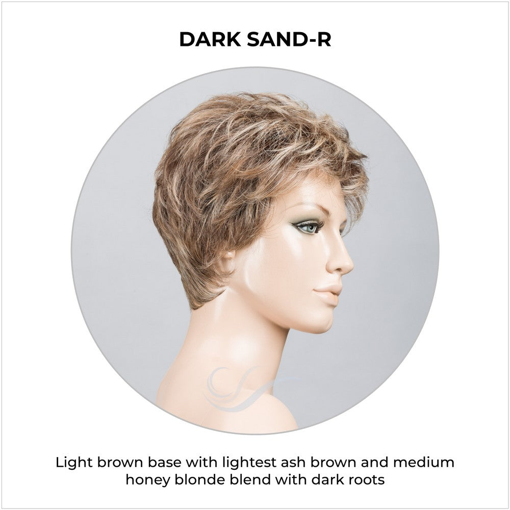Time Comfort by Ellen Wille in Dark Sand-R-Light brown base with lightest ash brown and medium honey blonde blend with dark roots
