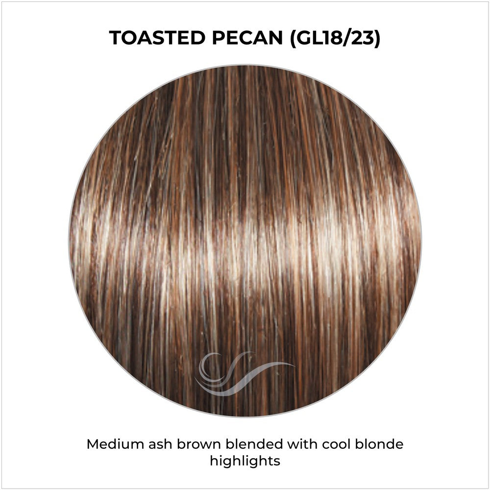 Toasted Pecan (GL18/23)-Medium ash brown blended with cool blonde highlights