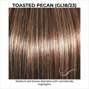 Toasted Pecan (GL18/23)-Medium ash brown blended with cool blonde highlights