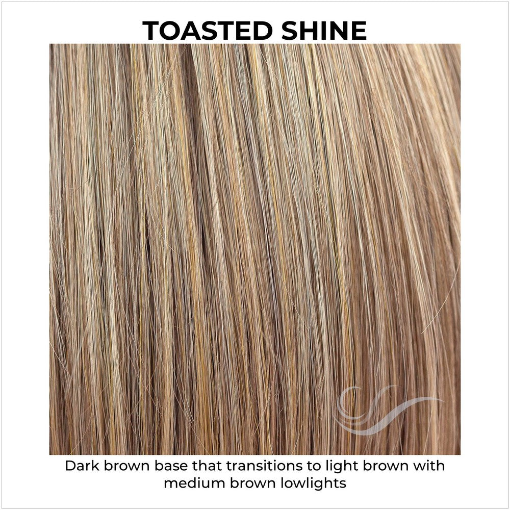 Toasted Shine-Dark brown base that transitions to light brown with medium brown lowlights