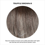 Load image into Gallery viewer, Truffle Brown-R-Neutral medium brown tone softly blended with light ash blonde and dimensional darker roots
