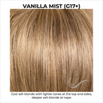 Load image into Gallery viewer, Vanilla Mist (G17+)-Cool ash blonde with lighter tones at the top and sides, deeper ash blonde at nape
