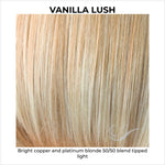 Load image into Gallery viewer, Vanilla Lush-Bright copper and platinum blonde 50/50 blend tipped light
