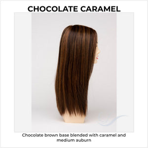 Veronica By Envy in Chocolate Caramel-Chocolate brown base blended with caramel and medium auburn