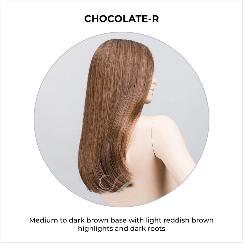 Vita wig by Ellen Wille in Chocolate-R-Medium to dark brown base with light reddish brown highlights and dark roots