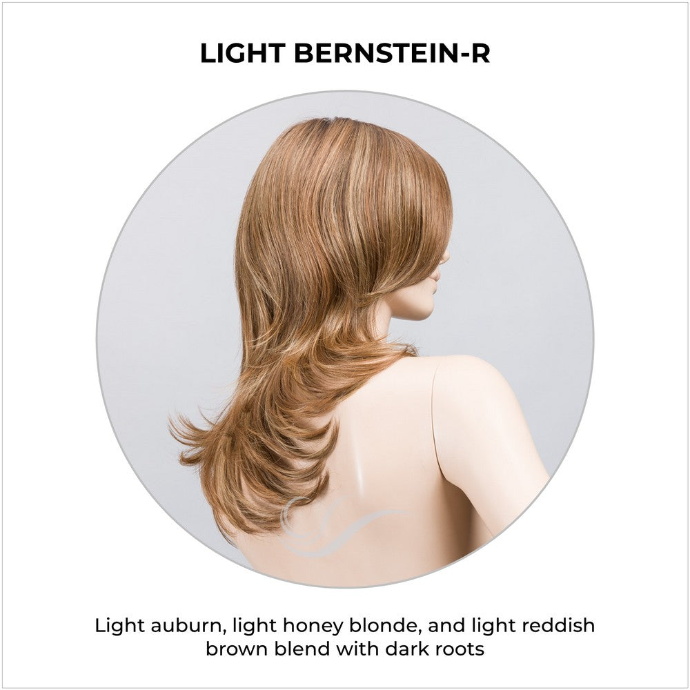Voice Large wig by Ellen Wille in Light Bernstein-R-Light auburn, light honey blonde, and light reddish brown blend with dark roots