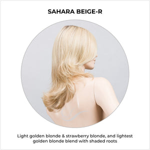 Voice Large wig by Ellen Wille in Sahara Beige-R-Light golden blonde & strawberry blonde, and lightest golden blonde blend with shaded roots