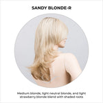 Load image into Gallery viewer, Voice wig by Ellen Wille in Sandy Blonde-R-Medium blonde, light neutral blonde, and light strawberry blonde blend with shaded roots
