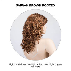 Wanted in Safran Brown Rooted-Light reddish auburn, light auburn, and light copper red roots