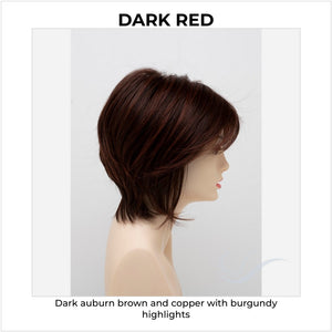 Whitney By Envy in Dark Red-Dark auburn brown and copper with burgundy highlights