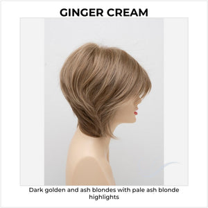 Whitney By Envy in Ginger Cream-Dark golden and ash blondes with pale ash blonde highlights