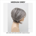 Load image into Gallery viewer, Whitney By Envy in Medium Grey-Soft white with silver and 20% medium brown
