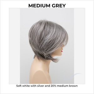 Whitney By Envy in Medium Grey-Soft white with silver and 20% medium brown