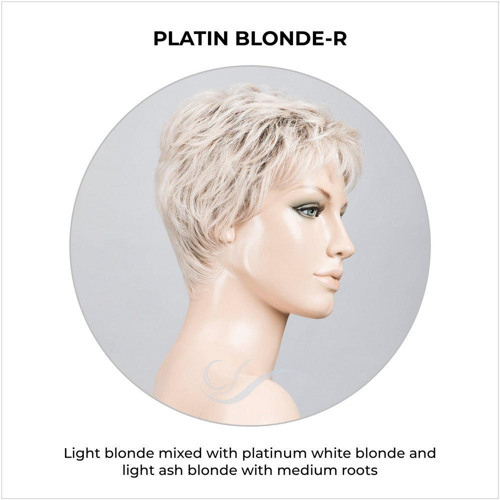 Yoko wig by Ellen Wille in Platin Blonde-R-Light blonde mixed with platinum white blonde and light ash blonde with medium roots