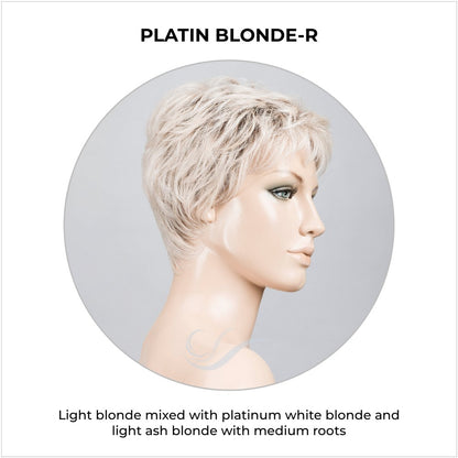 Yoko wig by Ellen Wille in Platin Blonde-R-Light blonde mixed with platinum white blonde and light ash blonde with medium roots
