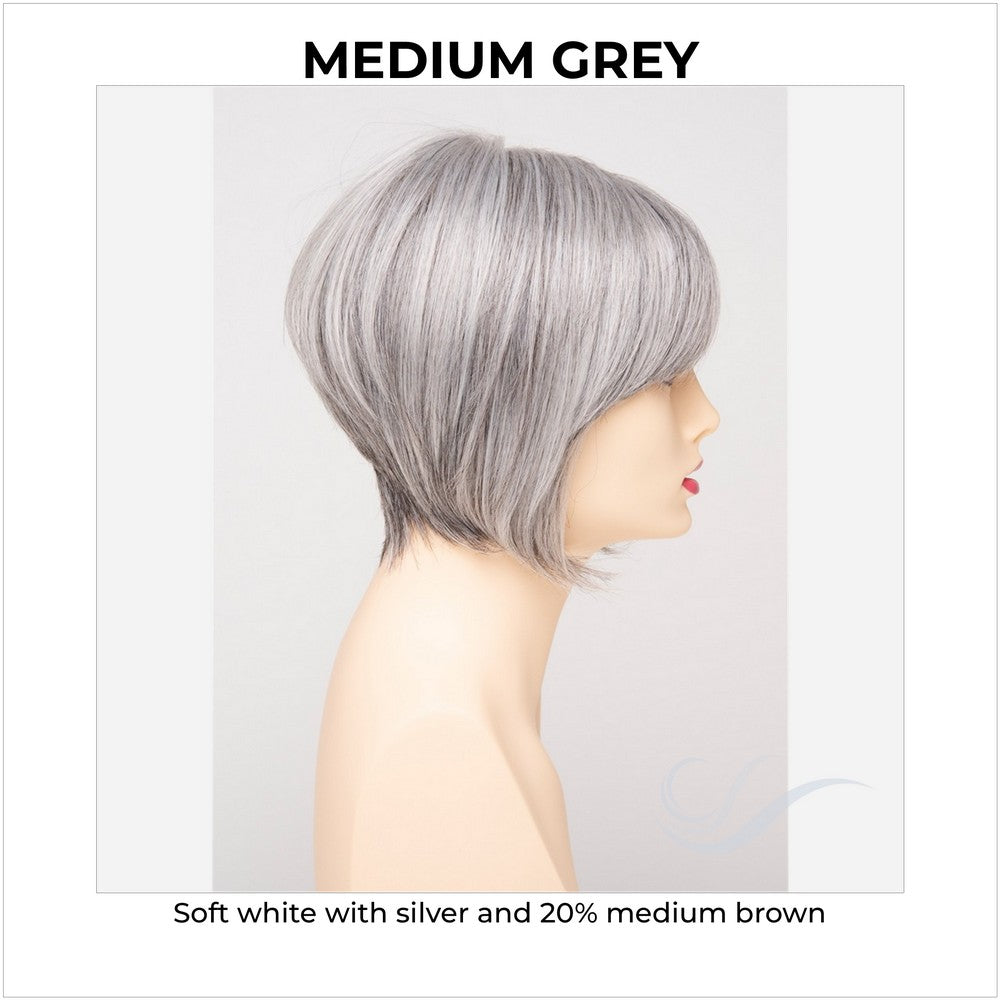 Yuri By Envy in Medium Grey-Soft white with silver and 20% medium brown