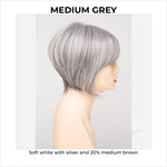 Load image into Gallery viewer, Yuri By Envy in Medium Grey-Soft white with silver and 20% medium brown
