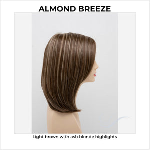 Zoey By Envy in Almond Breeze-Light brown with ash blonde highlights