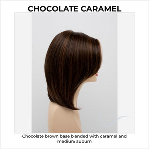 Zoey By Envy in Chocolate Caramel-Chocolate brown base blended with caramel and medium auburn