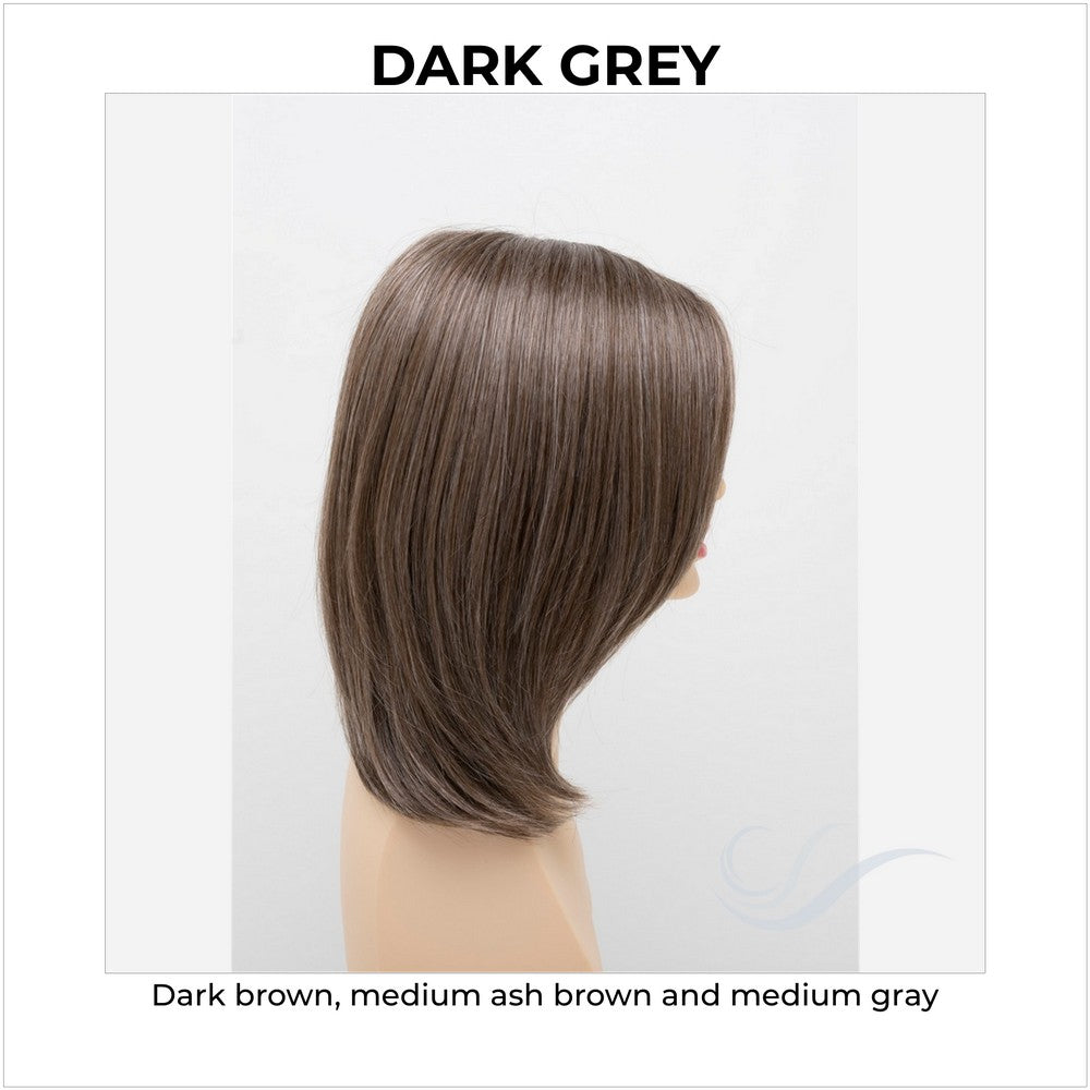 Zoey By Envy in Dark Grey-Dark brown, medium ash brown and medium gray