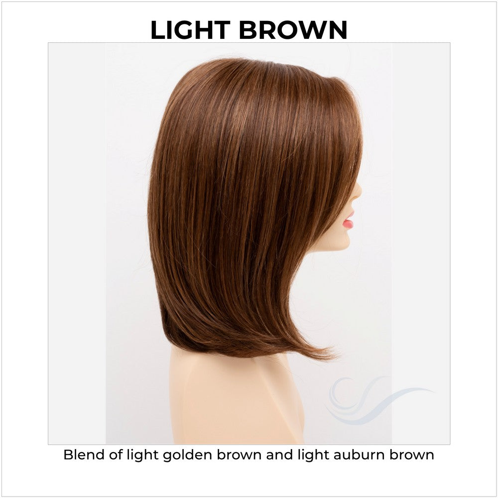 Zoey By Envy in Light Brown-Blend of light golden brown and light auburn brown