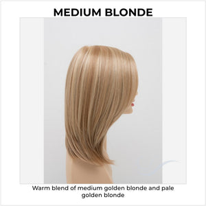 Zoey By Envy in Medium Blonde-Warm blend of medium golden blonde and pale golden blonde