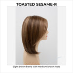 Load image into Gallery viewer, Zoey By Envy in Toasted Sesame-R-Light brown blend with medium brown roots
